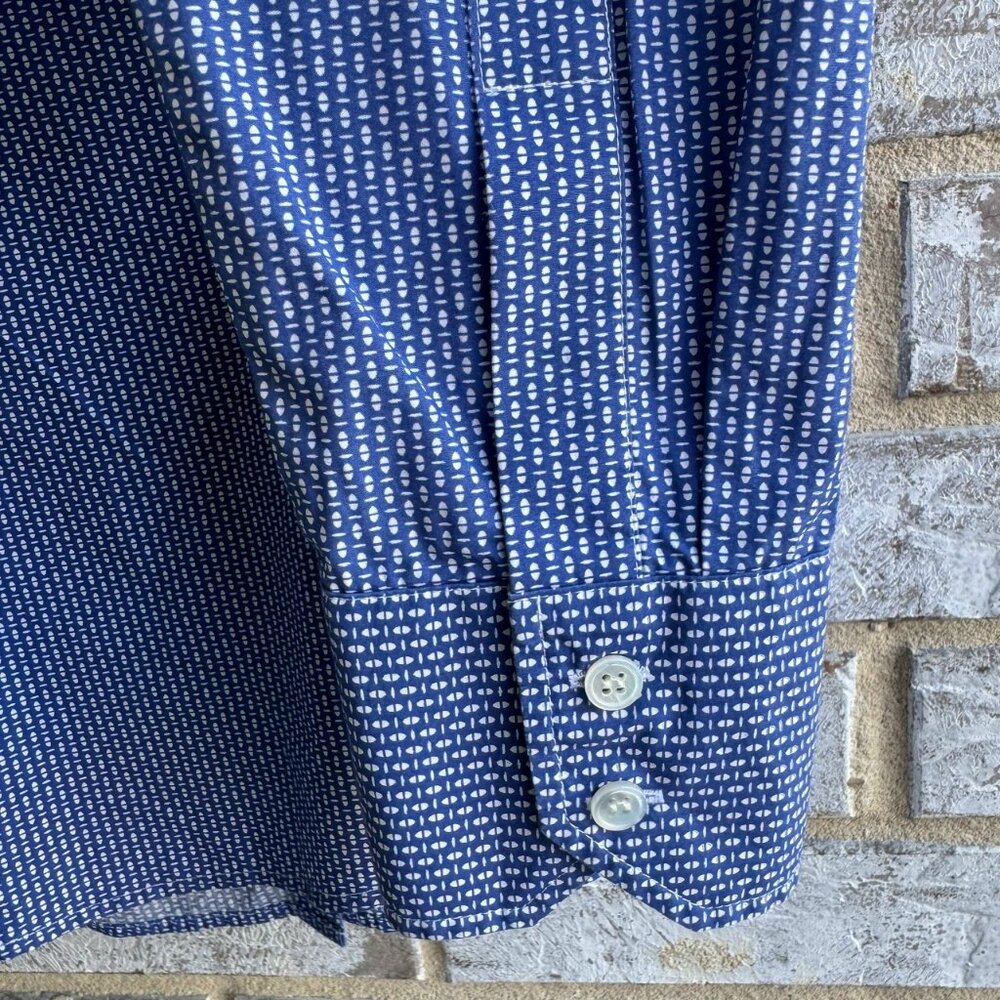 Talbots Vintage Long Sleeve Button Front Collared Stretch Shirt Women's Size 8 - Picture 7 of 9